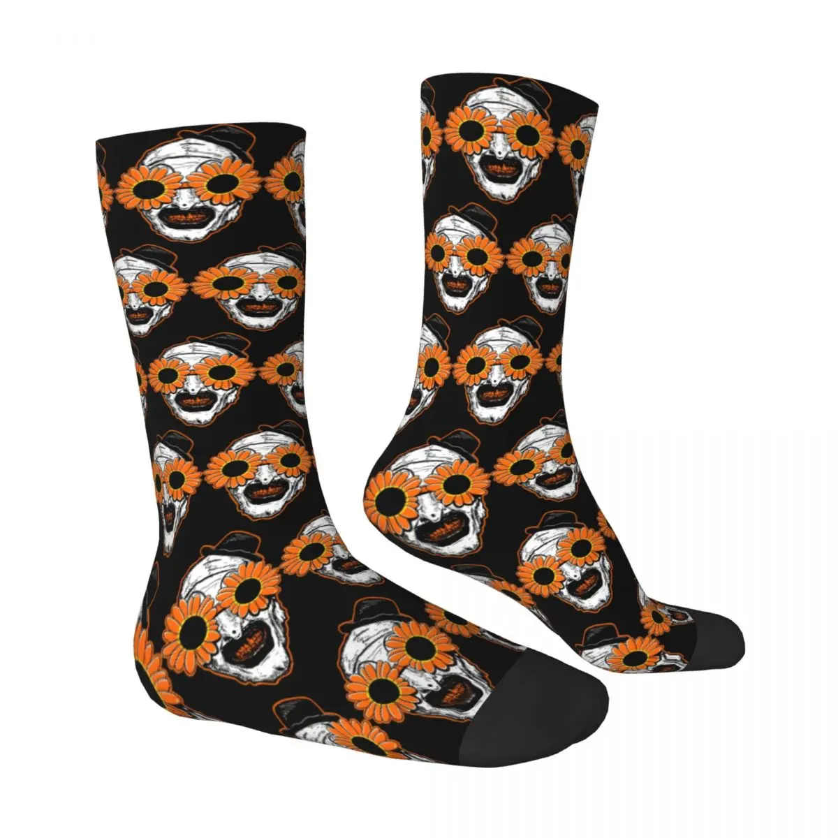 Calcetines The Terrifier Art The Clown para hombre, calcetines cálidos Vintage, calcetines estampados antisudor para monopatín de otoño, regalo de cumpleaños
