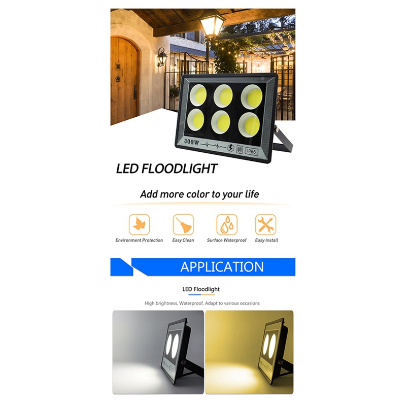 Lampu Sorot ABNO-LED 300W 220V, lampu sorot Led luar ruangan tahan air IP65