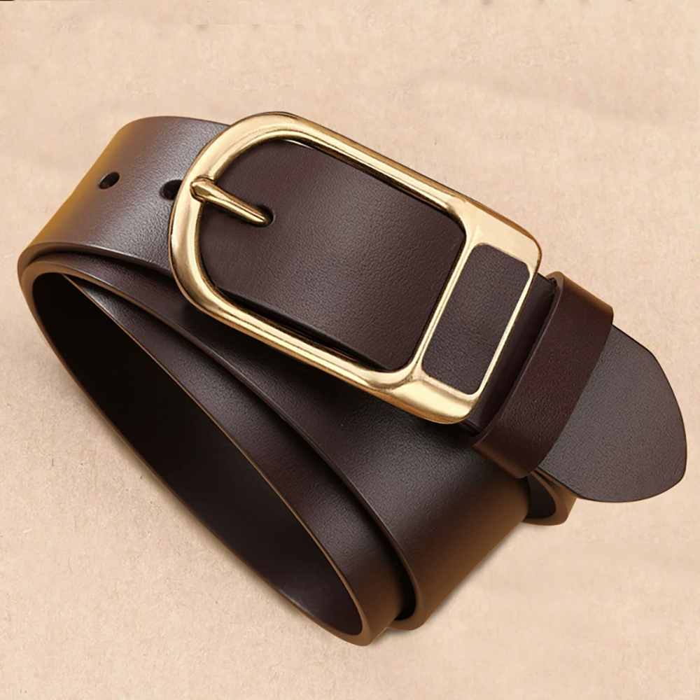 Retro PU Belt For Men Casual Business Simple Belt For Men Middle-aged And Young Men Fashionable Versatile Pin Buckle Belt