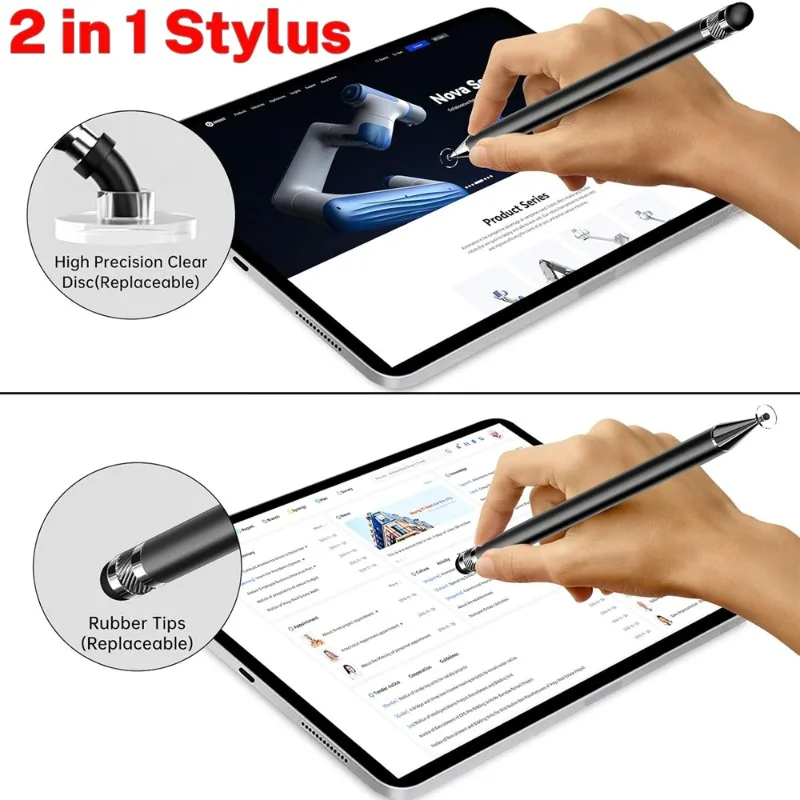 1-3PCS Smart Tablet Phone Universal 2 in 1 Capacitive Stylus Pen Drawing Pens for iPhone/Android All Capacitive Touch Screens