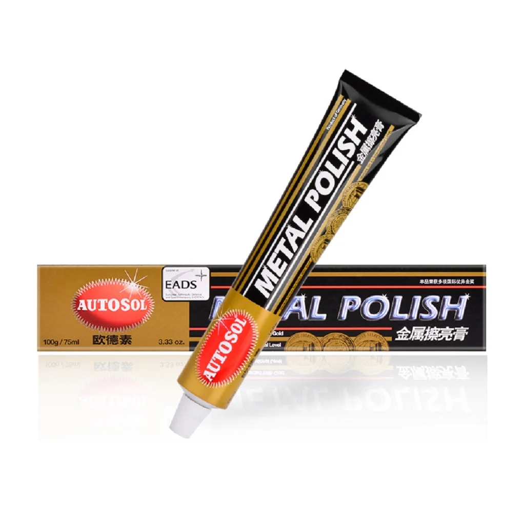 AUTOSOL วางขัดโลหะสําหรับ Chrome อลูมิเนียมโลหะเหล็กรถยนต์จักรยานฯลฯเกรดอาหารสําหรับสนิมบนโต๊ะอาหารโลหะ ﻿