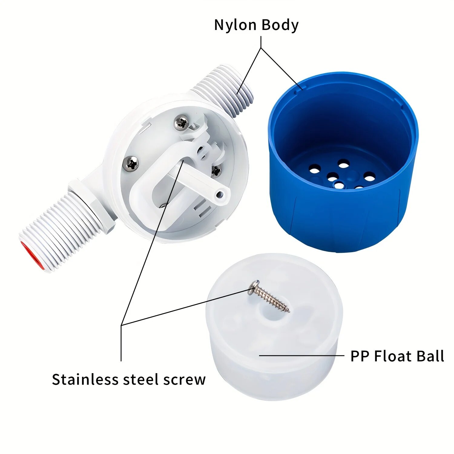Válvula flutuante de controle de nível de água totalmente automática, 1/2 ", desligamento automático, parada automática de água, controlador automático de maquiagem de água