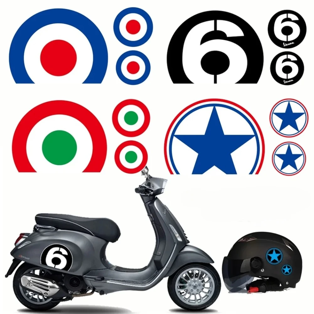 Для мотоциклетного шлема VESPA, наклейки на кузов автомобиля, аксессуары для мотоциклов, водонепроницаемые GTS GTV LX LXV Sprint Primavera 125 150 200 250 300
