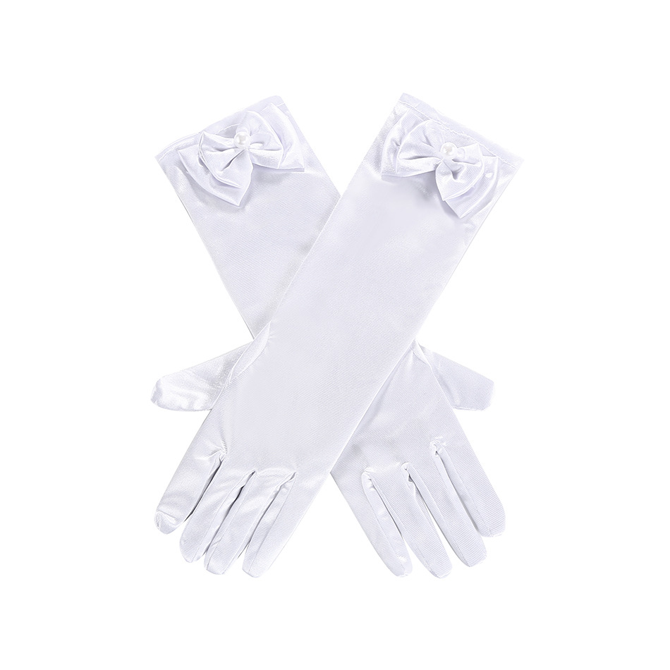 Disney princesa luvas arco pérola luvas cosplay crianças vestir acessórios