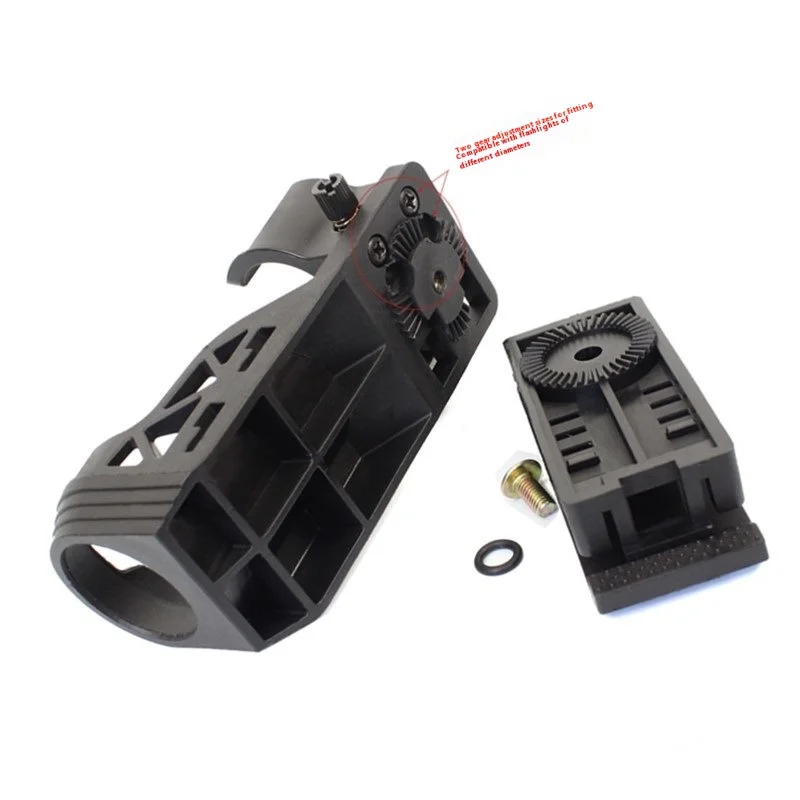 360° Rotating Side-opening Tactical Flashlight Sleeve, Plastic-Steel Quick-draw Sleeve, Quick-release Flashlight Bracket