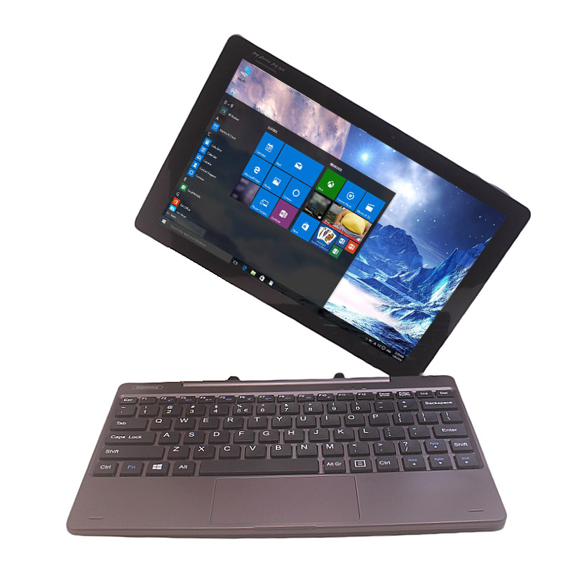 2GB RAM 32GB ROM 10.1 "Tablet mit abnehmbarer Tastatur 64Bit Windows 10 Z8350 4-Kern-CPU Dual Camear HDMI-Anschluss