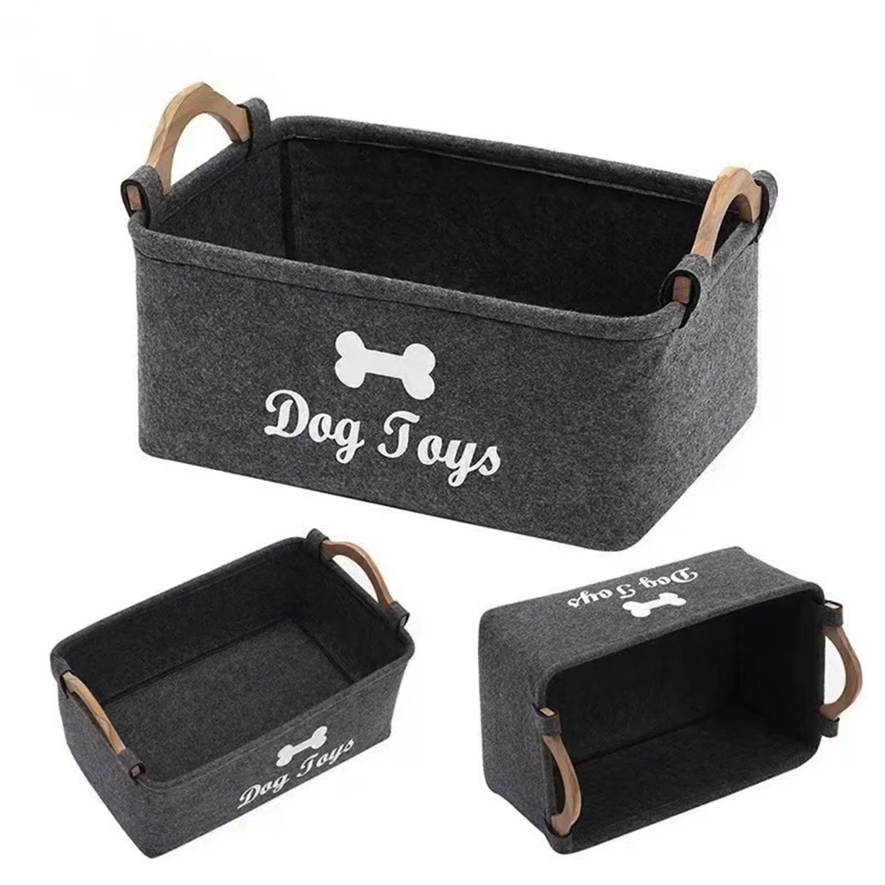 Speelgoeddoos voor huisdieren Vilten speelgoeddoos voor katten en honden Gepersonaliseerde speelgoedorganizer Box Speelgoedopbergdoos Opbergdoos voor kleding Kraagopslag
