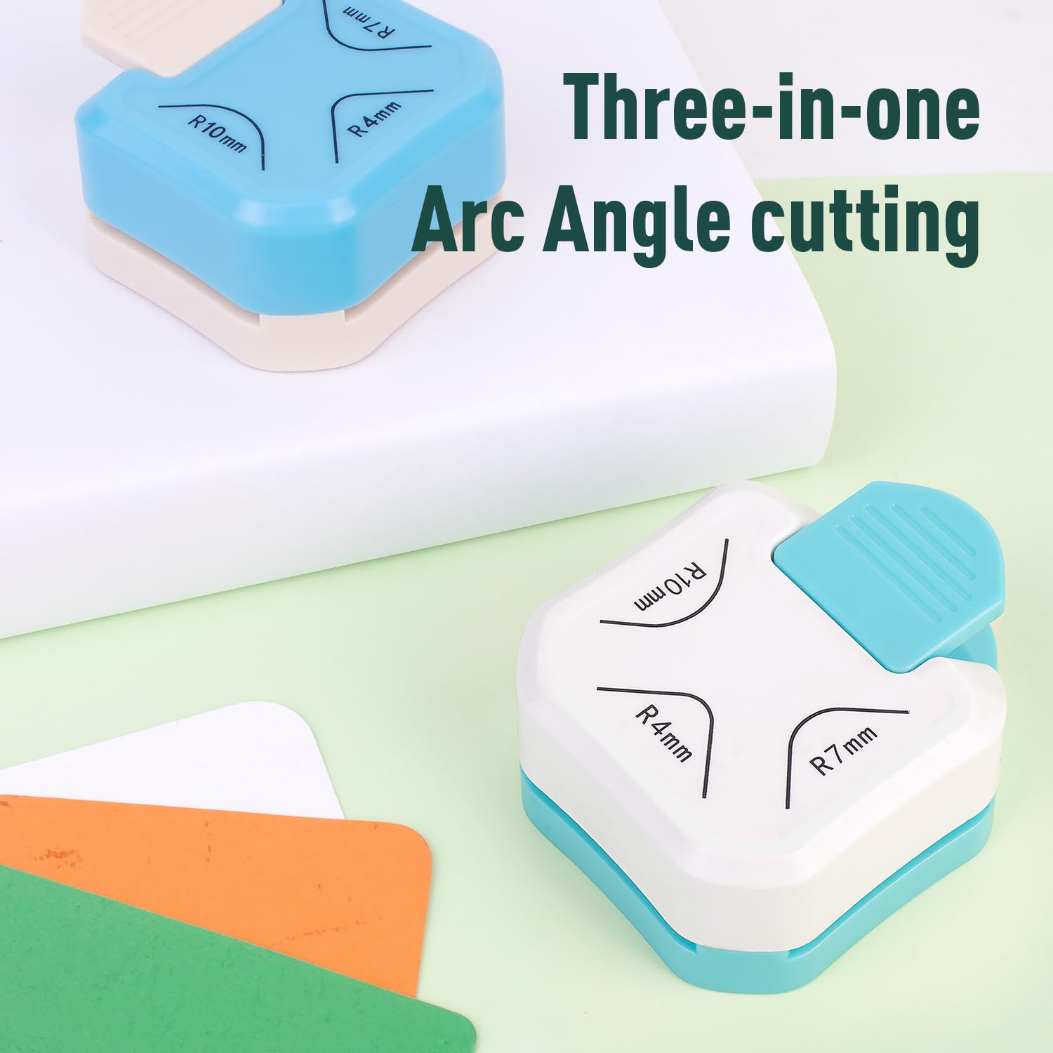 Three-in-One Paper Corner Rounder Punch Trimmer Cutter for DIY Making Card Craft Scrapbook Wrapping Paper Cutter Corner Puncher