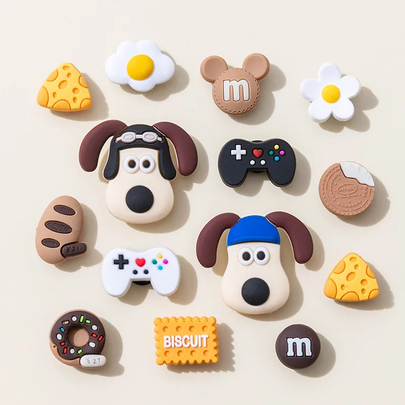 1 세트 14pcs 귀여운 강아지 구두 매력 액세서리 소년 소녀 샌들 정원 구두 버클 장식 해변 가방 액세서리 선물에 적합