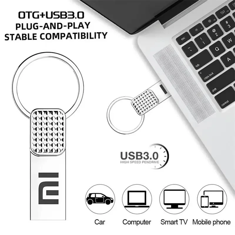 XIAOMI 2TB Original Flash Drive USB 3.0 High-Speed Pen Drive 1TB Metal Waterproof Type-C USB Memory For Computer Storage Devices