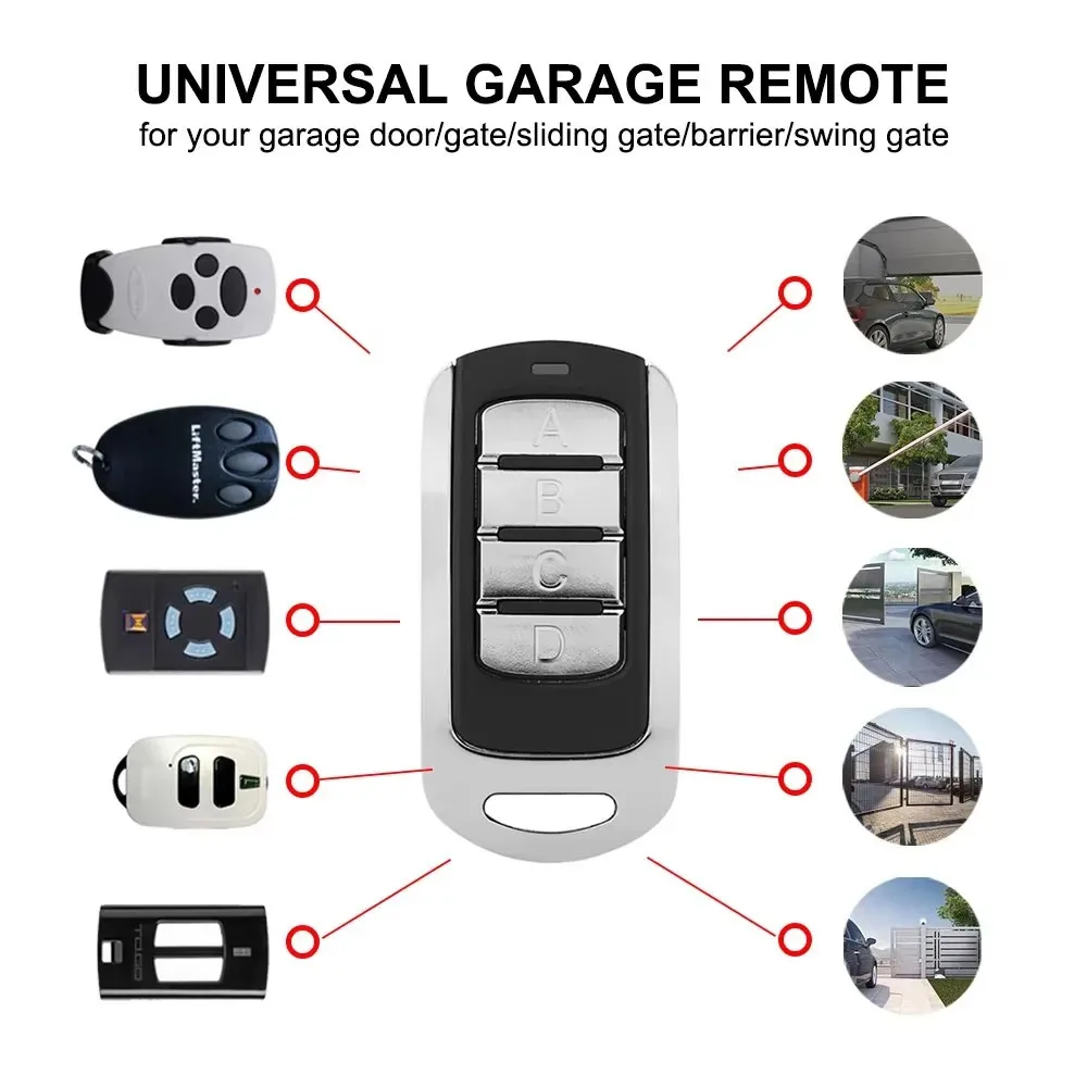 Multi-frequency 250-915 MHz clone copy replication remote control 868 MHz brand garage door remote control 433MHz remote control