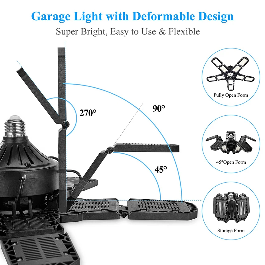 15000 Lumen Garage Lights Powerful 150W LED Ceiling Work Lamp for Lighting Workshop Garage Warehouse with Shop Industrial Lights