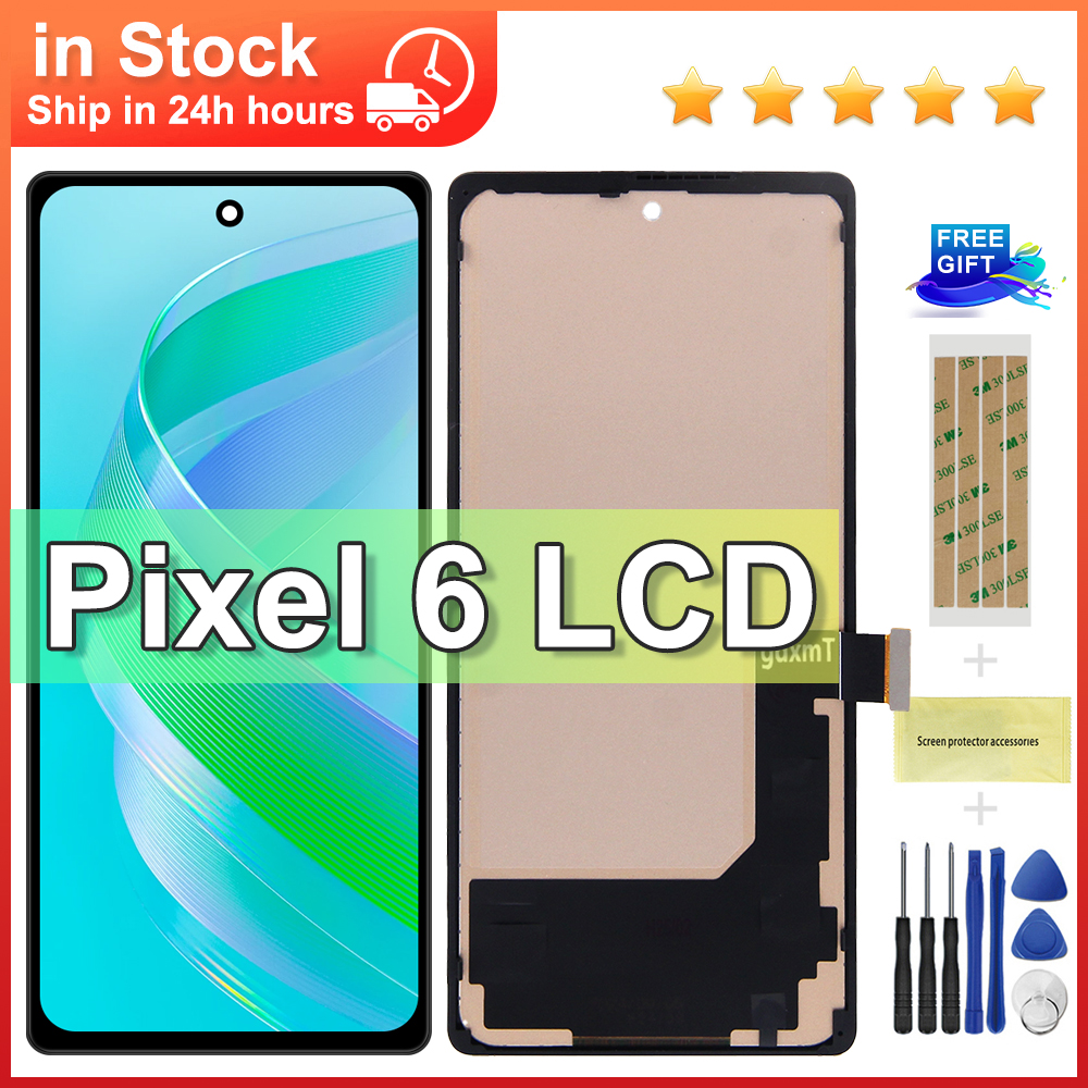 Voor Google Pixel 6 TFT-scherm LCD-scherm Touchscreen met beugel Compatibel met GB7N6 G9S9B16-modellen voor apparaatreparatie