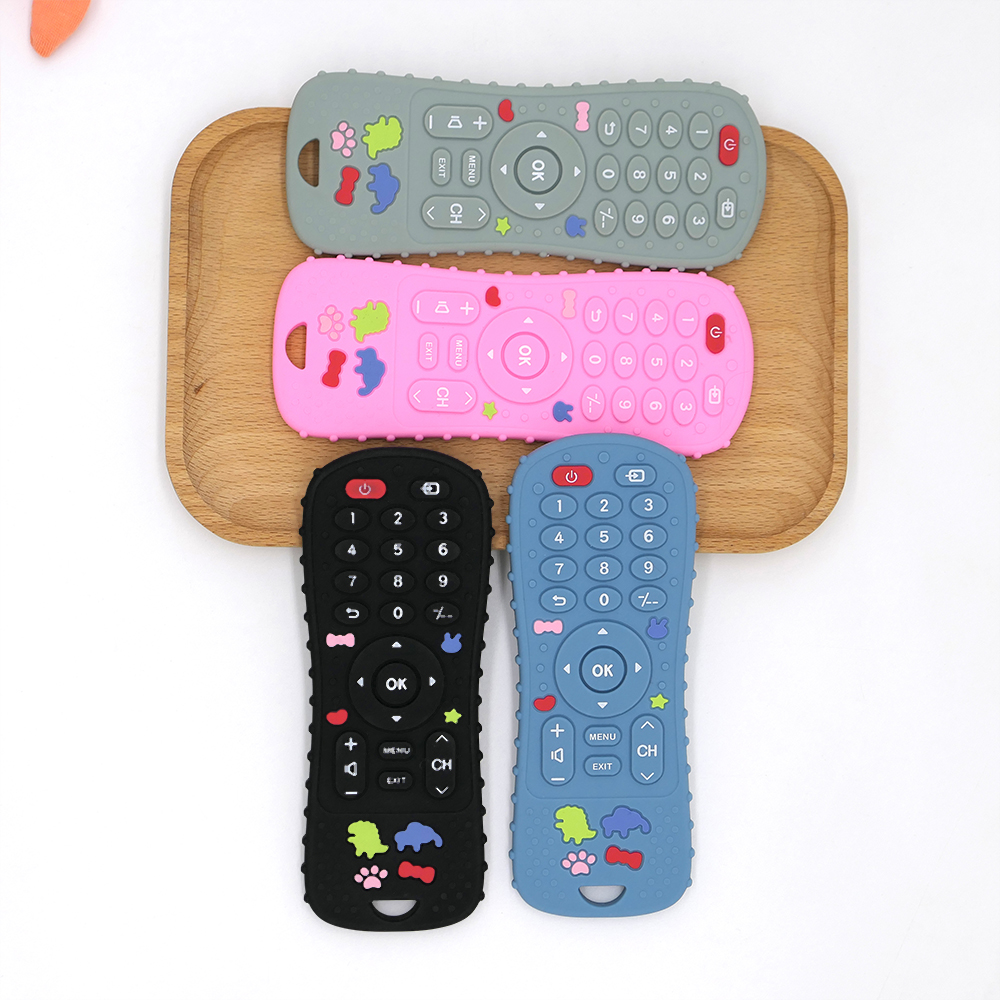 1/4PCS Silicone Baby Toys TV Remote Control Shape Teether Toy BPA Free Silicone Teething Chewing Toy Sensory Baby Accessories