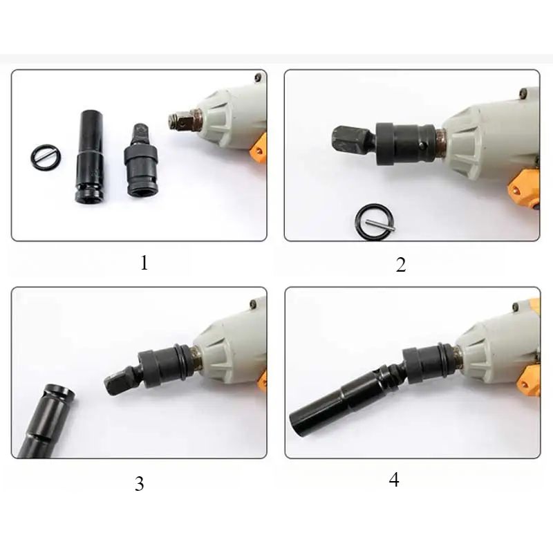 360 °   Schwenkbarer Luftkanonen-Adapter – universelle pneumatische Steckschlüsselverbindung für Schlagschrauber, Bohrmaschinen und Industriewerkzeuge (langlebiges Design)