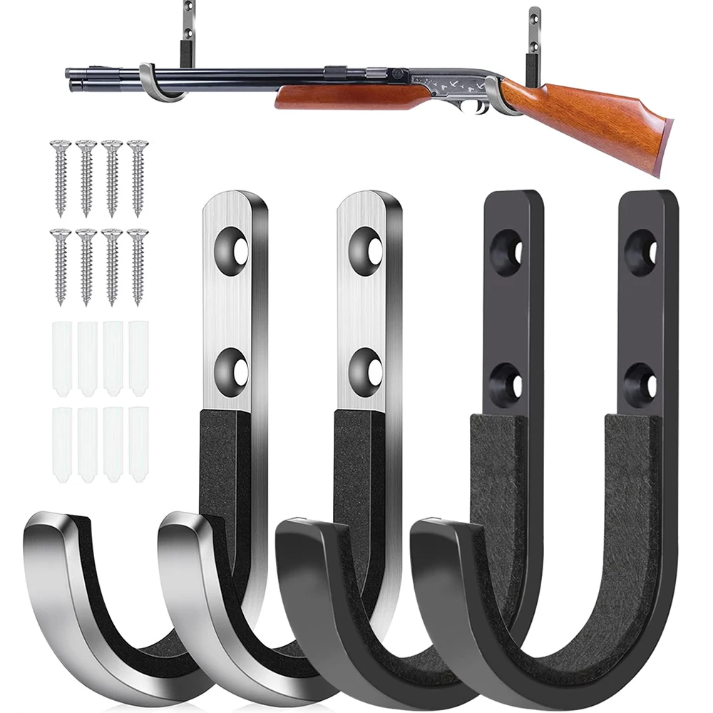 Horizontale Pistole Rack Wand Halterung J-haken Gewehr Schrotflinte Bogenschießen Bogen Kleiderbügel Haken mit Weichen Polsterung Jagd Zubehör