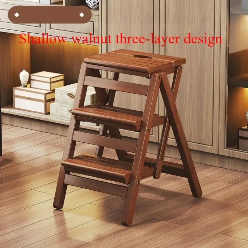 Sgabello con scala in legno massello Sgabello con scala pieghevole Panca per scale stabile e affidabile Sgabello con scala multifunzionale per interni ed esterni