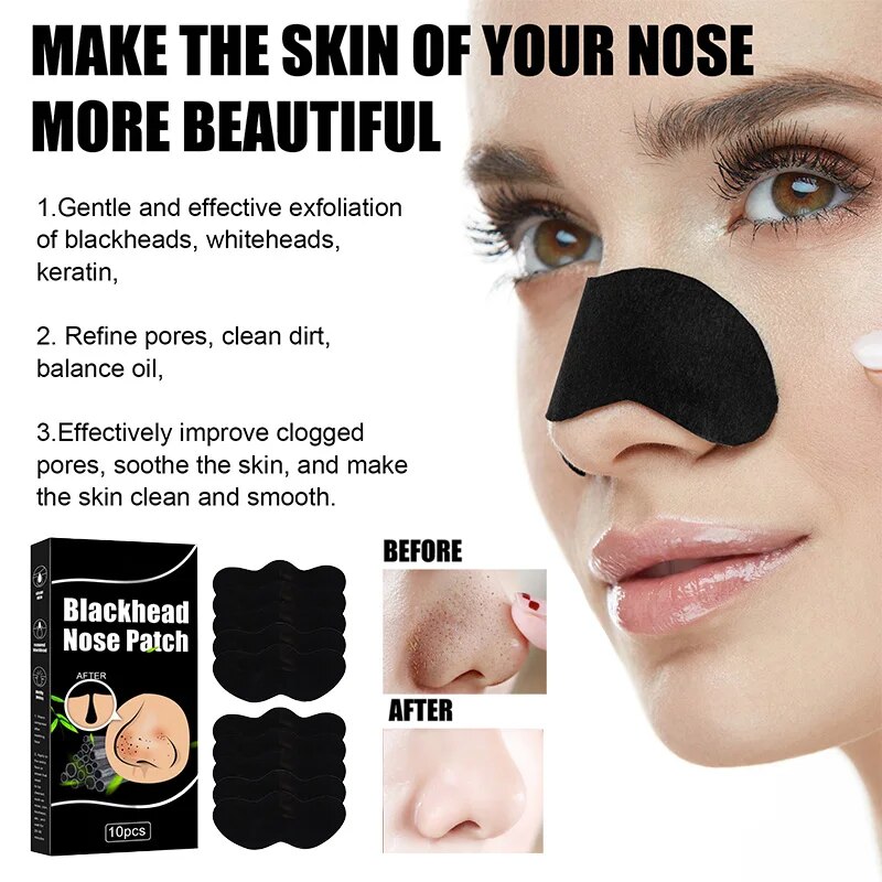 Bastone per naso di maiale nero carbone di bambù per rimuovere i punti neri, rimuovere l'acne, pulire i pori, assorbire l'olio e il naso sporco