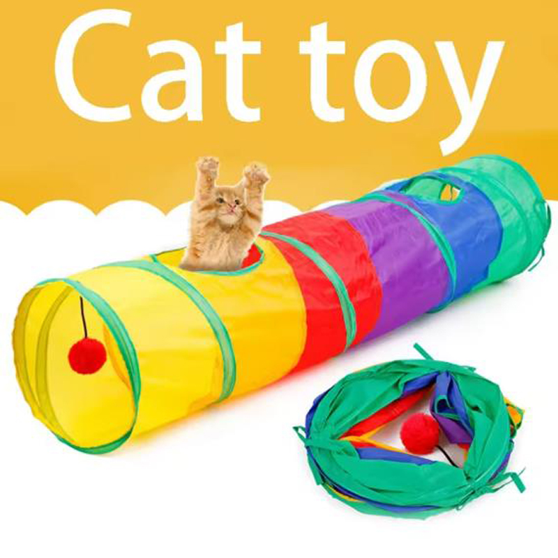 Hot Cat Tunnel Pet Tube Opvouwbaar Speelspeelgoed Binnen Buiten Kitty Puppy Speelgoed voor Puzzel Oefenen Verbergen Training Huisdier Speelgoed