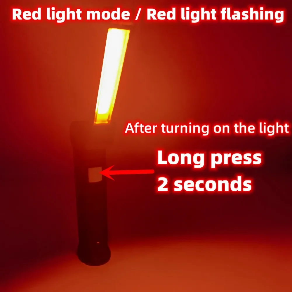 Neue tragbare COB LED Taschenlampe USB wiederaufladbare Arbeitsleuchte magnetische Lanterna Hängelampe mit eingebauter Batterie Camping Taschenlampe