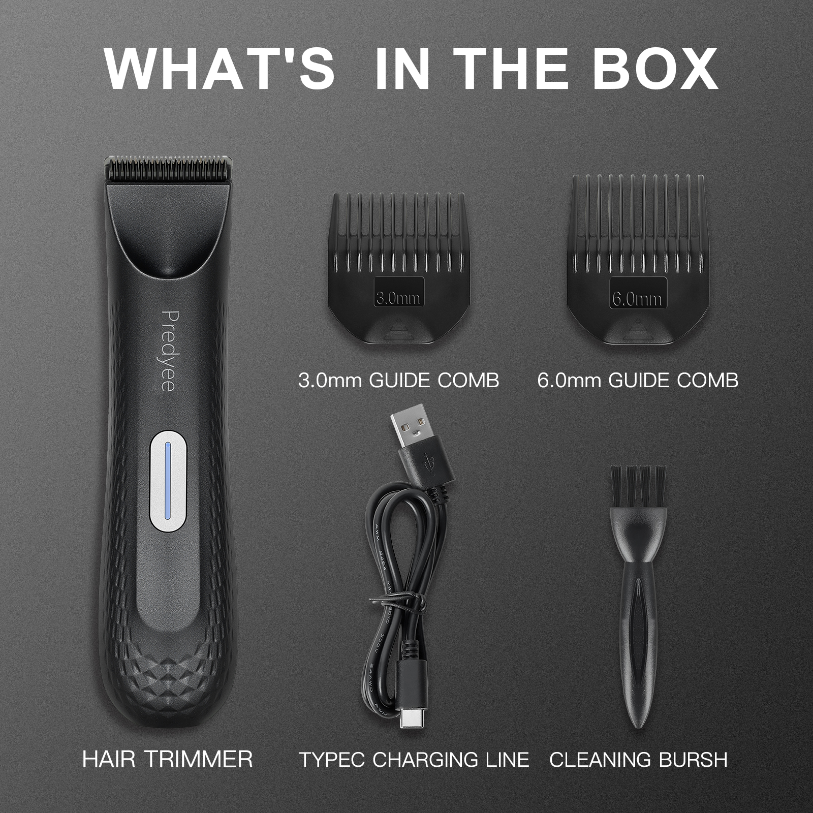 Trimmer elettrico per peli inguine da uomo: versatile toilette per il corpo e tagliacapelli pubici impermeabile con lama in ceramica sostituibile