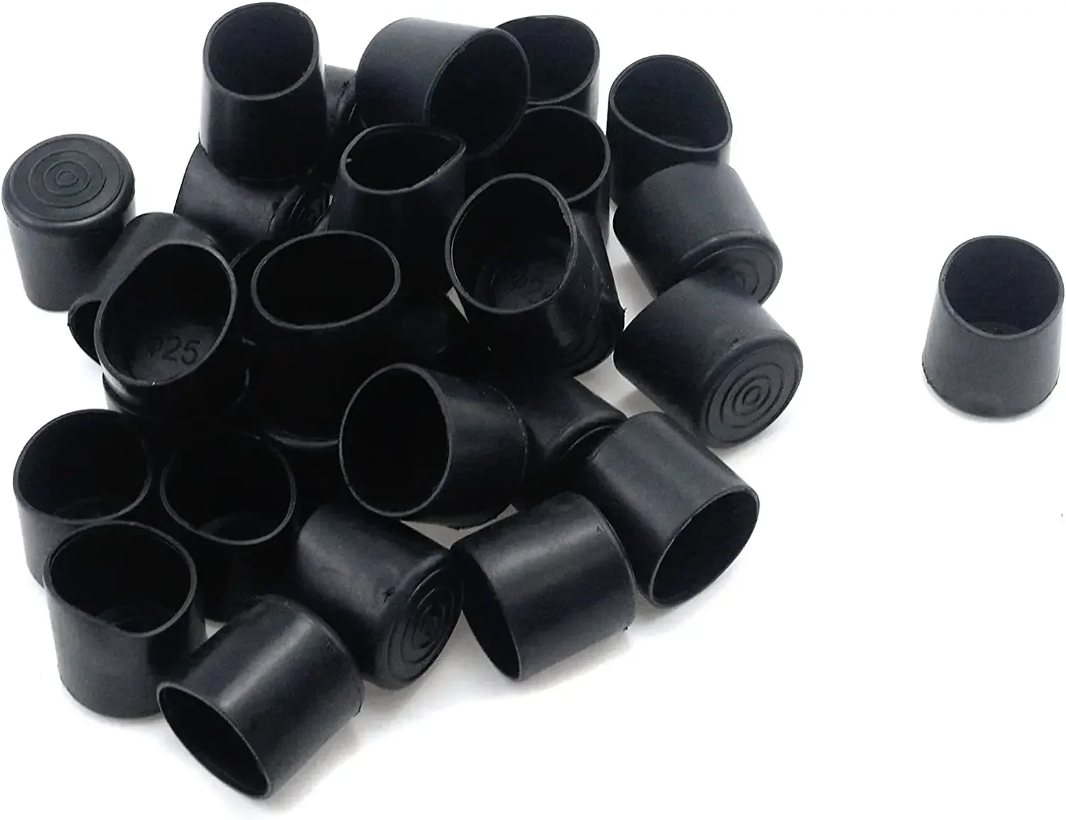12PCS 12mm-63mm Runde Form PVC Gummi Abdeckungen Möbel Fuß Tisch Stuhl Bein End Kappe Abdeckung spitze Protektoren Schwarz