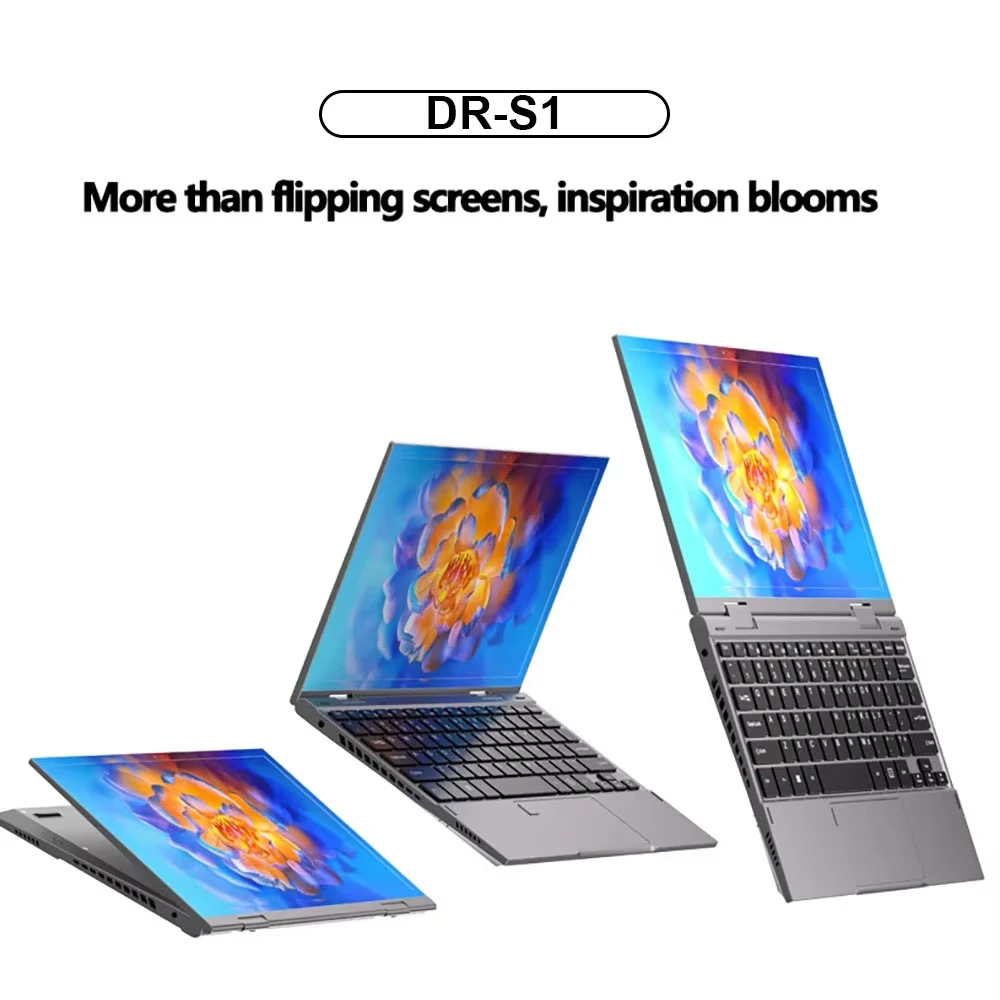 DR-S1 Laptop Intel N95 10.9'' Touch Screens 360 Flip 4500mah Mini pc 60 Hz 16GB DDR5 2TB M.2 SSD Backlit Keyboard Tablet Laptop