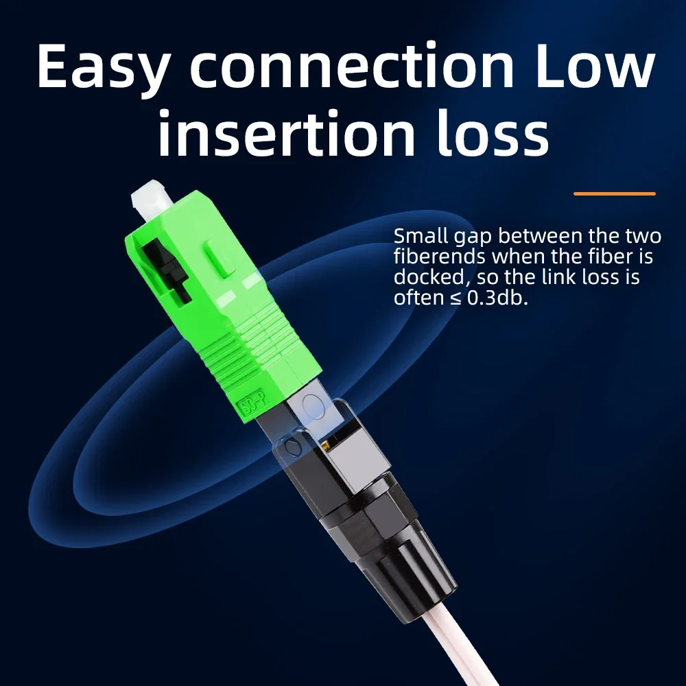 ZoeRax SC APC Embedded Optic Fiber Quick Connector for FTTH Reusable Fusion Fiber Optical Cold Coupler Adapter Connect Tools