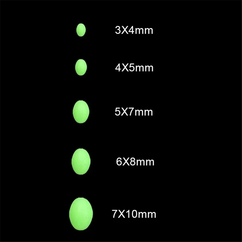 375Pcs/Set Night Luminous Fishing Beads Soft Worms Glow Sea Fishing Lure Bait Floating Float Fishing Tackles Accessories