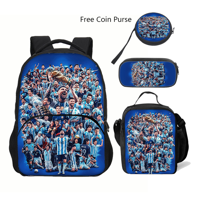 M-Messi Backpack High Capacity School Backpack Student backpack For Boy Girls Laptop School Bags Boys Girl Travel Book Bag