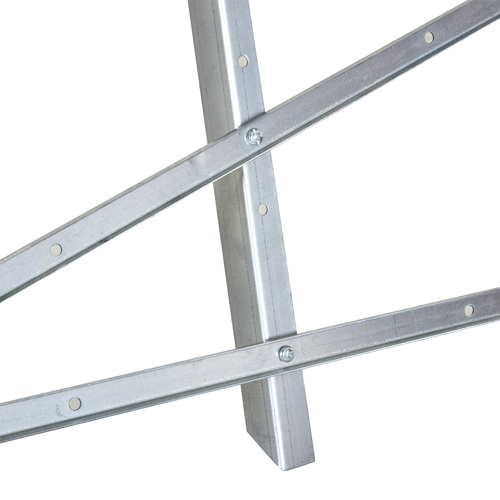 DURHAND Saw Horse Steel Support Heavy Duty Foldable Design Sawtooth, Silver