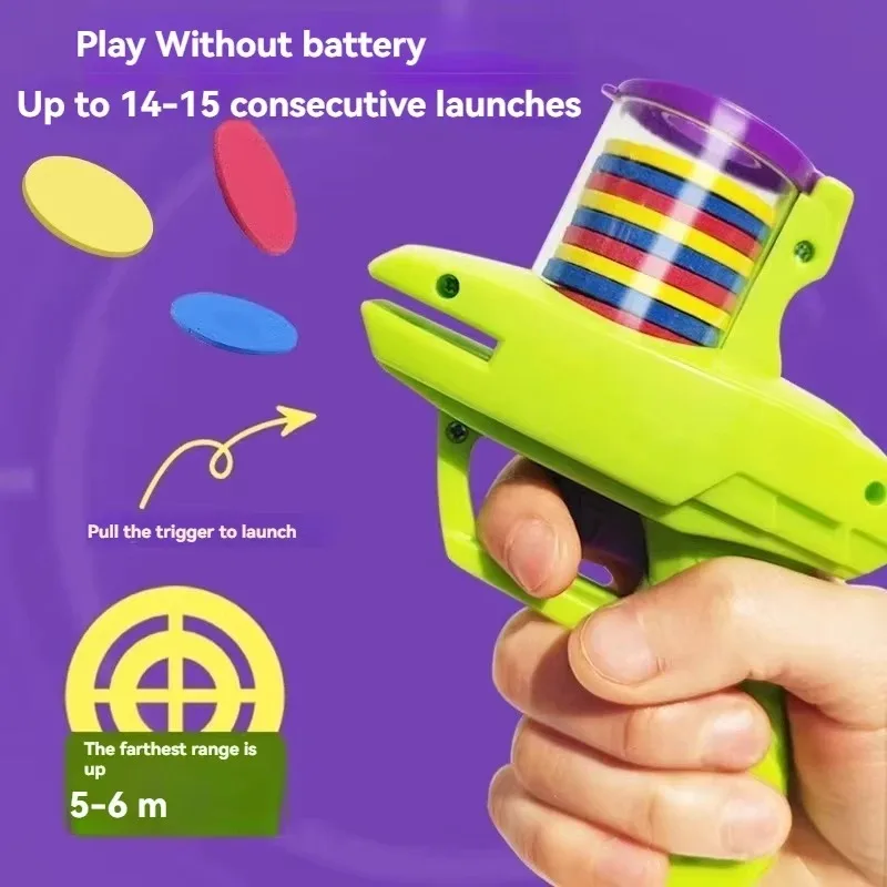 Children's soft bullet gun toy UFO gun can fire foam burst pistol parent-child interaction ejection boy holiday gift
