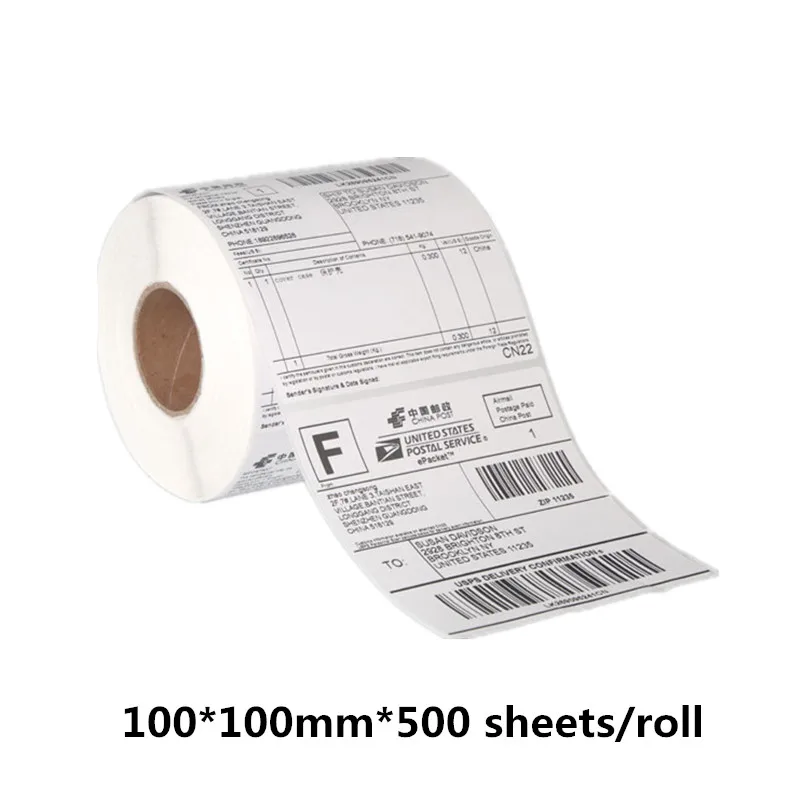 Rollos de papel para impresora térmica, etiquetas térmicas de 4x6 pulgadas, Compatible con impresora de pegatinas Zebra