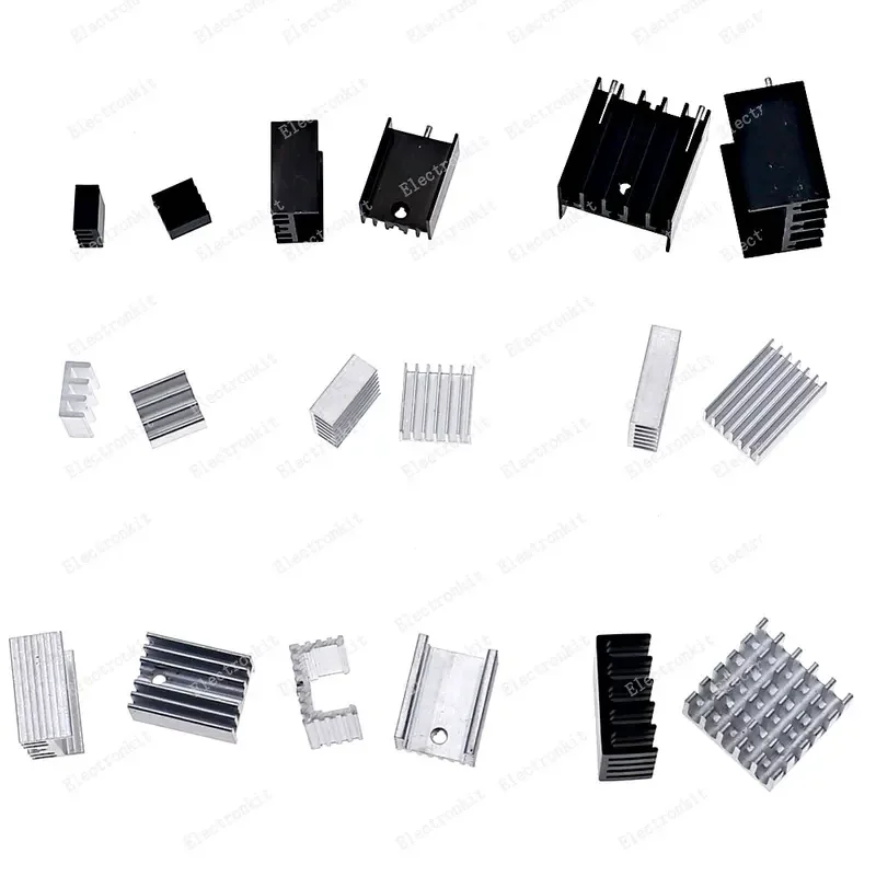 33pcs Heatsink Kit Cooler Heat Sink Cooling Raspberry Pi VRAM CPU GPU VGA IC Laptop LED MOSFET Transistor SCR Voltage Regulator