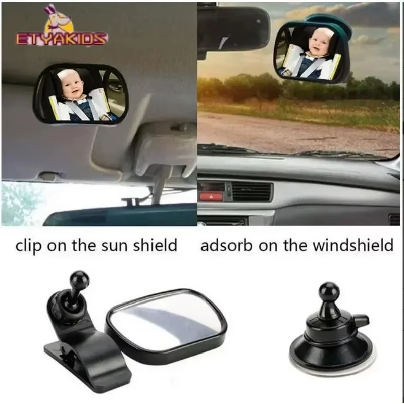Espelho interior do carro do bebê 12 graus óculos observando monitor de segurança cuidados infantis área cega reversa espelhos traseiros
