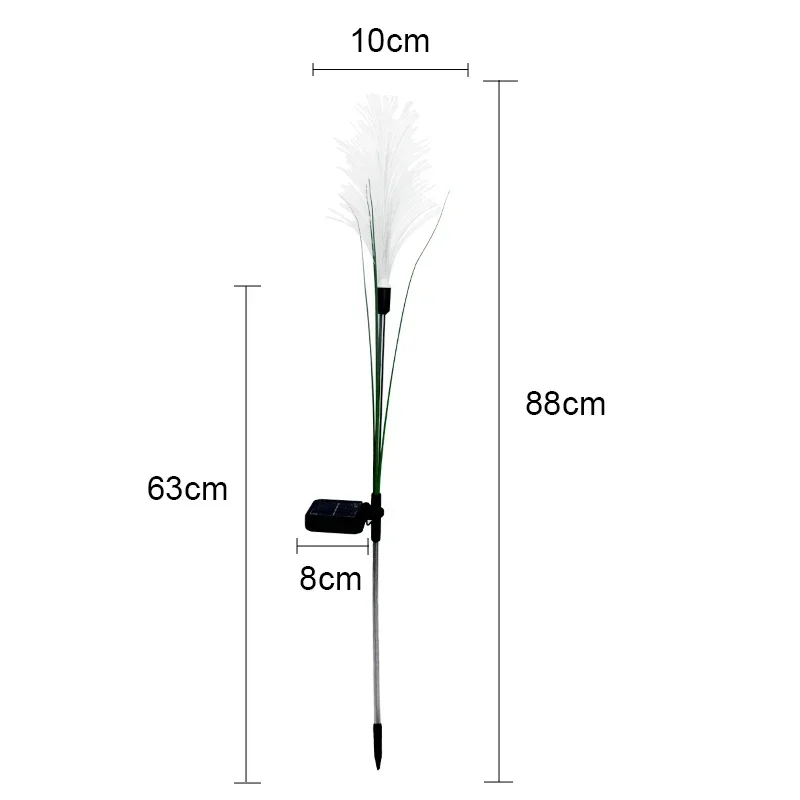 8PCS LED Solar Garten Lampe Wasserdichte Reed Licht Im Freien Rasen Hof Garten Weihnachten Dekoration Licht Dekor Solar Power Lichter