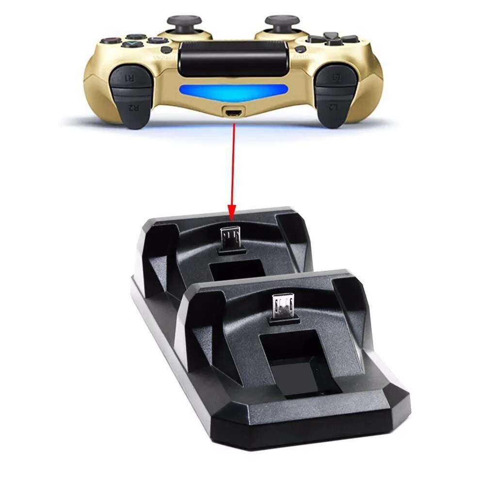 USB Dual Charge Dock Für PS4 Controller Gaming Ladestation Halter Für Sony PlayStation 4, Wireless Gamepad Controle Ladegerät