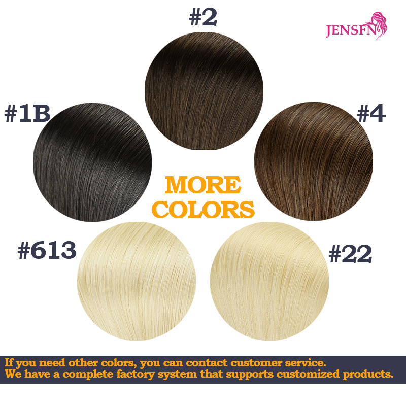 JENSFN ミニテープヘアエクステンション 100% レミー天然人毛 16 "-26" インチストレートシームレス PU スキン横糸テープインサロン用