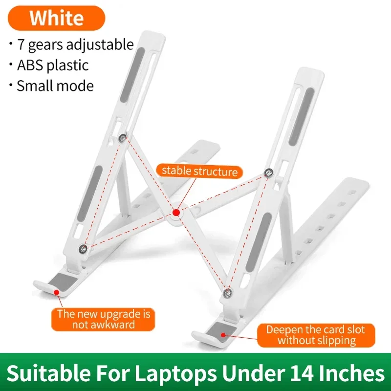 Soporte plegable portátil para monitor de ordenador, soporte ajustable para ordenador portátil, adecuado para accesorios de base para tableta de tamaño pequeño