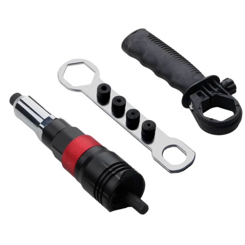 Cordless Riveting Machine Tool Kit  Insert Nut Riveting Tools Industrial Electric Rivet Gun Adapter Electric Rivets Tool Set