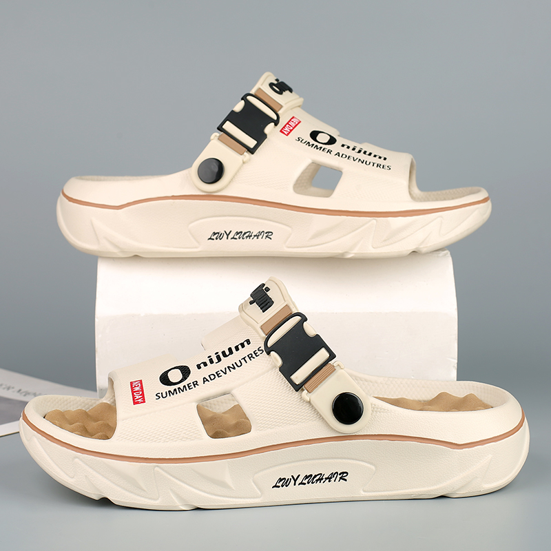 Летние мужские массажные тапочки, домашние и уличные сандалии, пляжные удобные мягкие шлепанцы, сабо, повседневная обувь, мужские и женские домашние тапочки