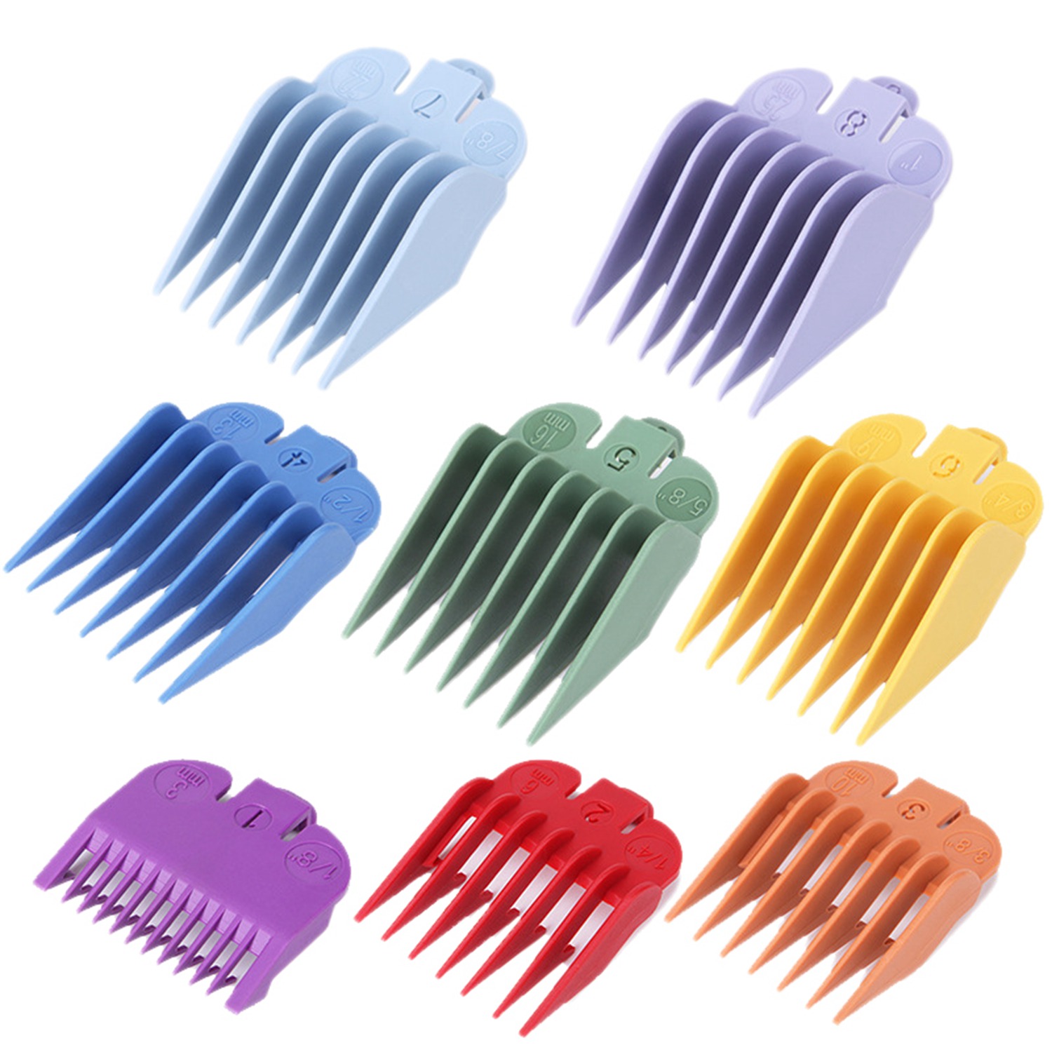 BABQ Professional Hair Clipper Replacement Sheath 8 Colors&Size Limit Comb Accessory Guide Comb, Suitable for Wahl Trimmers