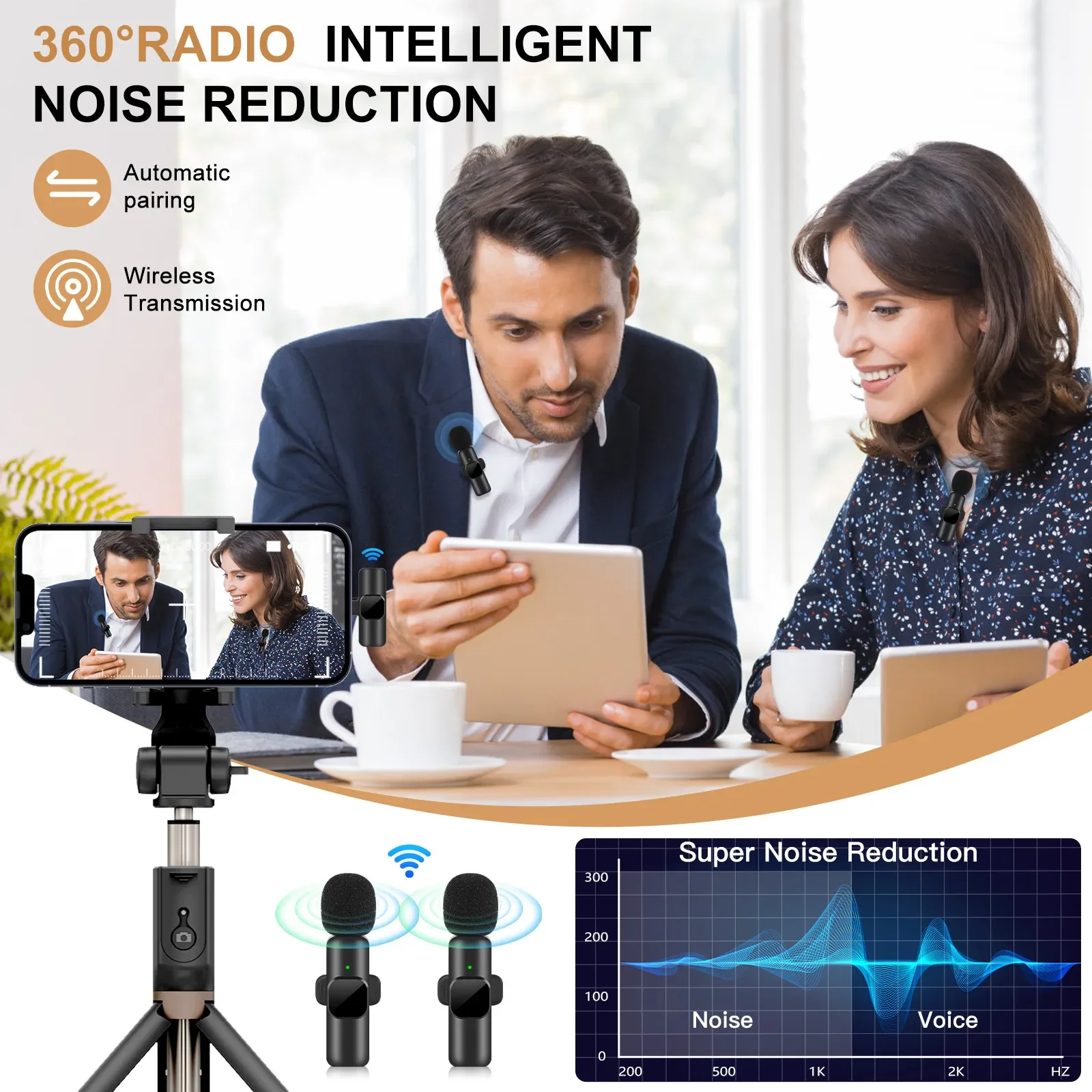 New Lavalier Micro Không Dây Âm Thanh Di Động Video Ghi Âm Mini Mic Cho iPhone Android Phát Sóng Trực Tiếp Chơi Game Điện Thoại Mic