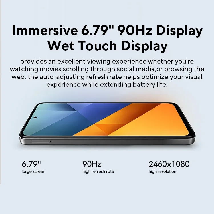 POCO M6 Global Version Smartphone 128 GB / 256 GB MediaTek Helio G91 Ultra 6,79'' 90 Hz Display 33 W Schnellladung 5030 mAh 108 MP NFC