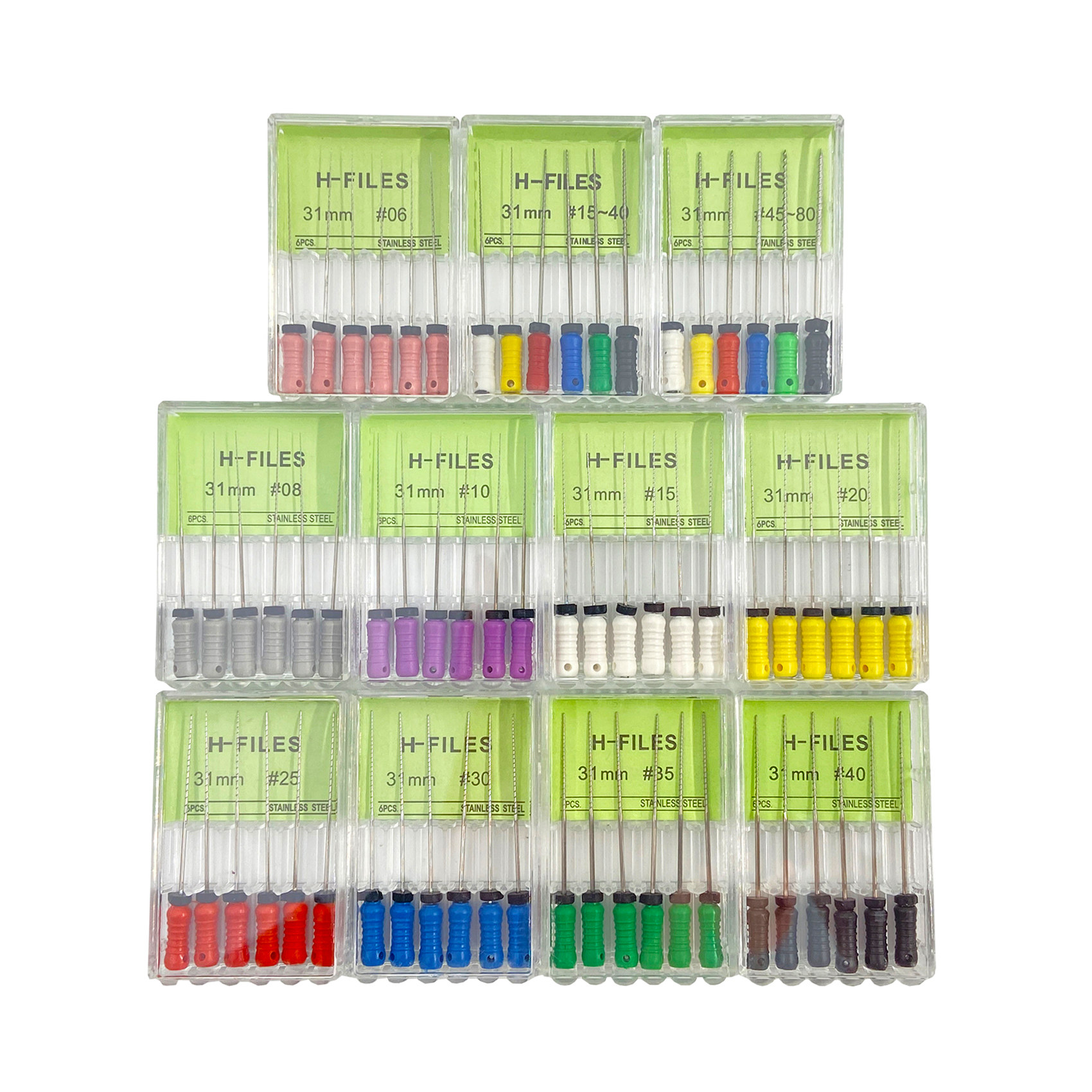 歯科ツール根管遠藤 H ファイル 21 ミリメートル 25 ミリメートル 31 ミリメートルステンレス鋼歯内療法器具歯科医歯科歯科歯学