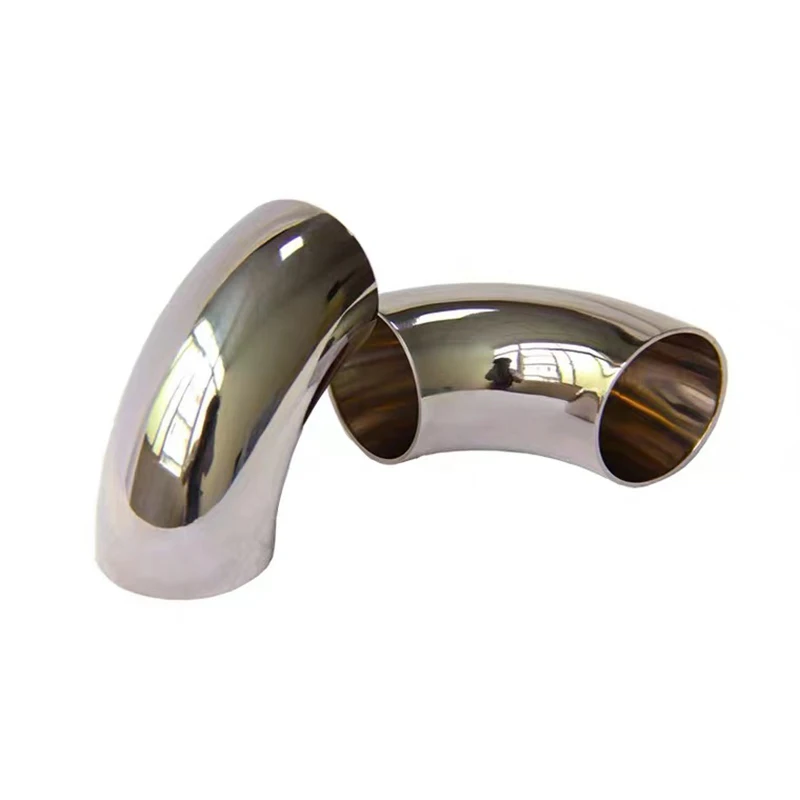 1pcs304 ステンレス鋼エルボ 90 度角度エルボ 1.5 ミリメートル厚さ 51 メートル 60 ミリメートル 63 ミリメートル 76 ミリメートルサニタリー突合せ溶接自動車排気管