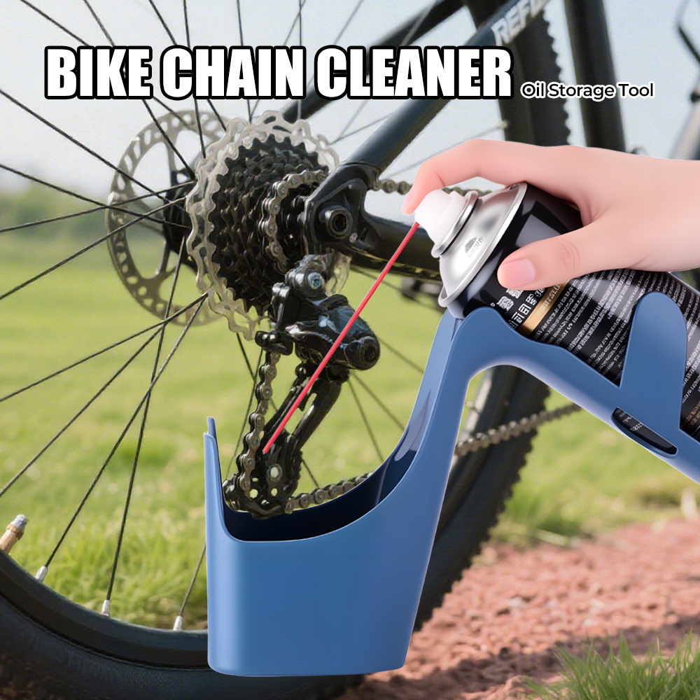 Cassetta degli attrezzi per la conservazione delle macchie dell'olio della bicicletta del motociclo Set di attrezzi antispruzzo per la pulizia della catena con olio per la manutenzione del veicolo