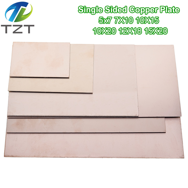 TZT 5x7 7x10 10x15 10x20 15x20 12x18cm Single Side Copper Clad Plate Diy Kit