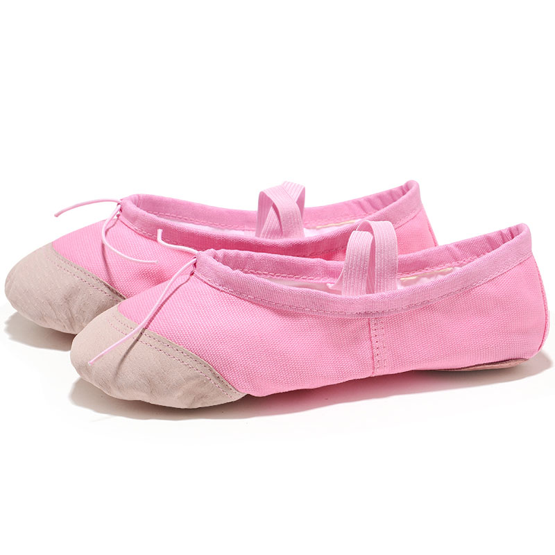 Bailarinas para niñas, zapatillas de baile de ballet de suela suave de lona, bailarinas de práctica para niños, zapatos de baile para mujer