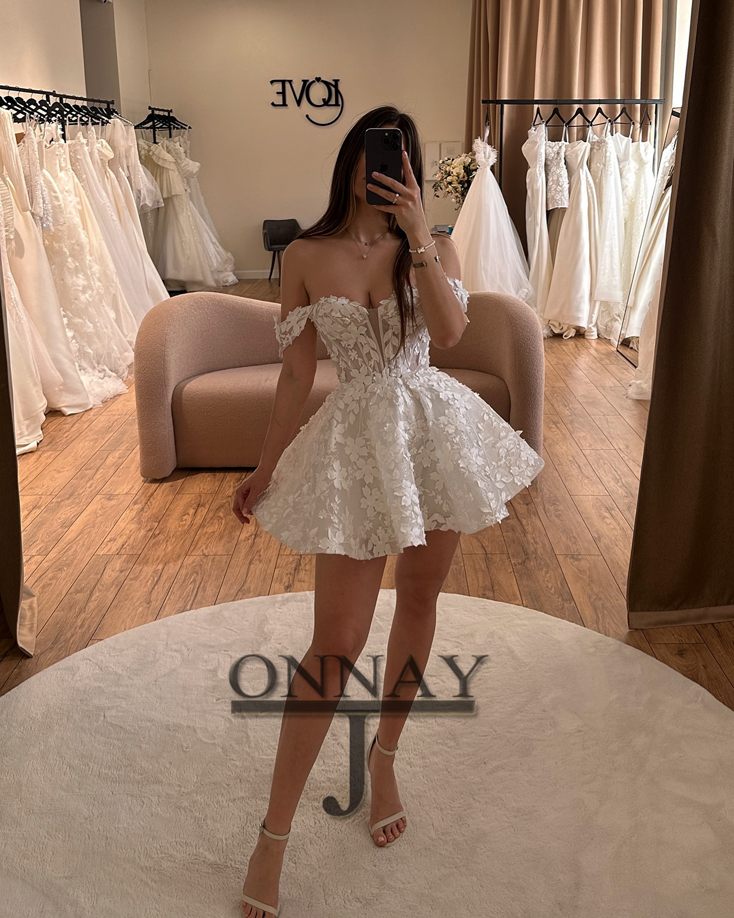 Customized Short Pastrol Wedding Dresses for Women Off Shoulder Lace Appliques Bridal Gown for Bride Vestidos De Novia Plus